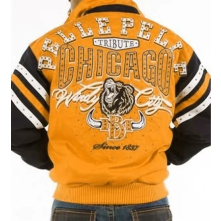 Bold Pelle Pelle Chicago Tribute Mustard Varsity Jacket view 1