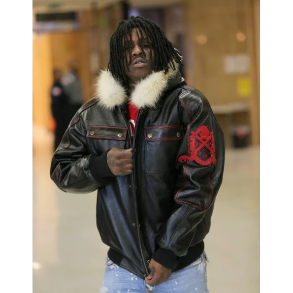 Pelle Pelle Men Chief Keef Fur Hood Jacket | Leather Jacket