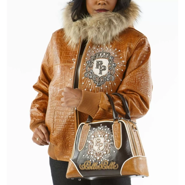 Pelle Pelle Crest Brown Studded Jacket view 2