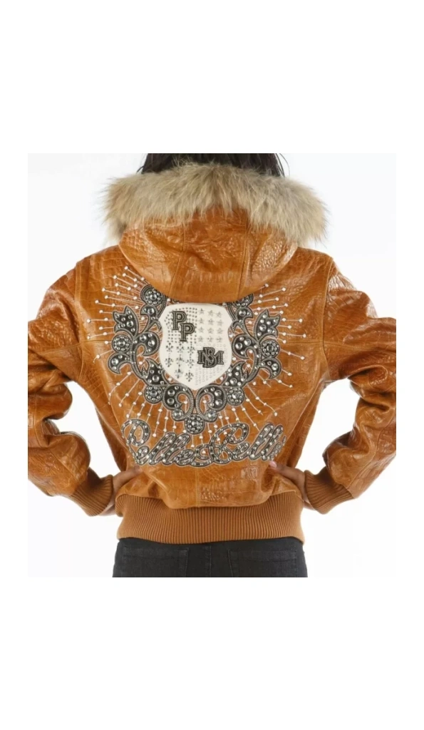 Pelle Pelle Crest Brown Studded Jacket