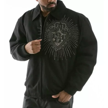 Pelle Pelle Diamonds Black King Wool Jacket view 2