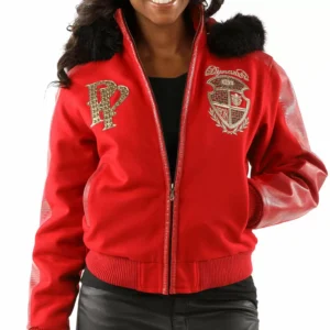 Pelle Pelle Red Wool Leather Jacket