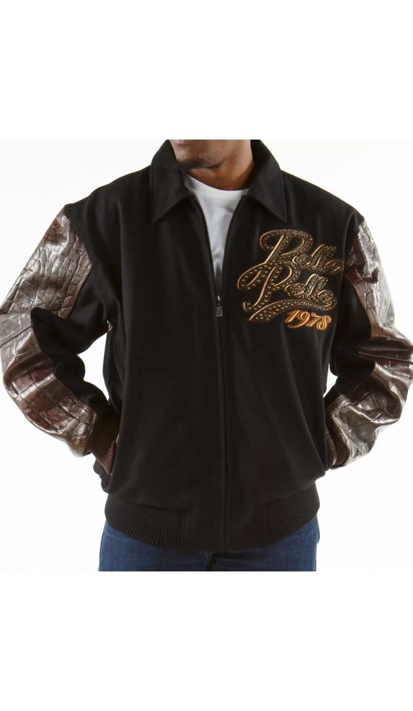 Pelle Pelle Brown Wool Leather Jacket