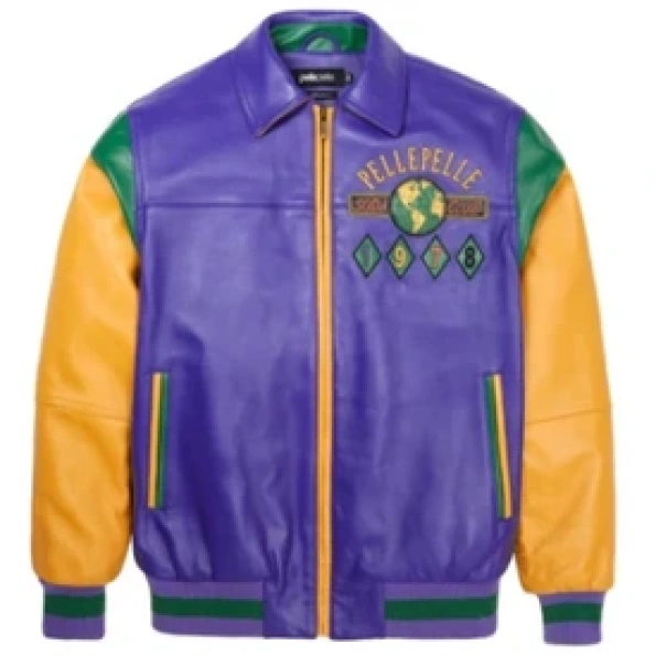 Pelle Pelle World Famous Purple Jacket | Soda Club Jacket view 1