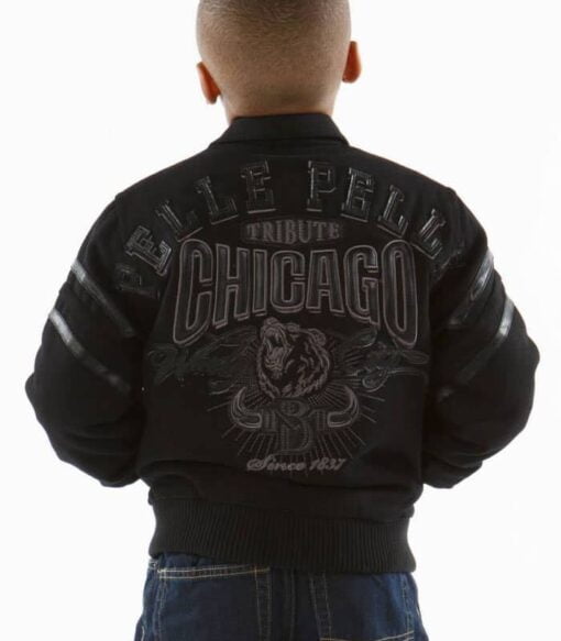 Pelle Pelle Kids Windy City Black Wool Jacket