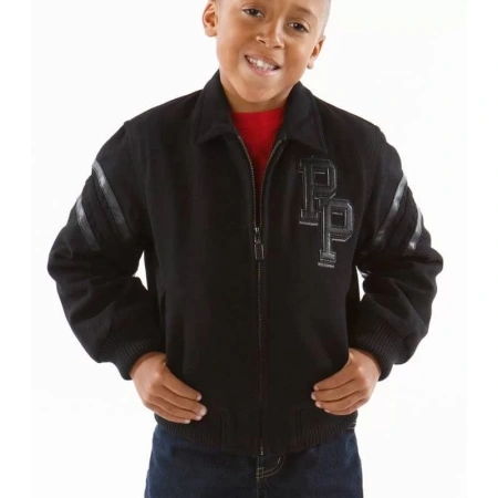 Pelle Pelle Kids Chicago Black Jacket view 2