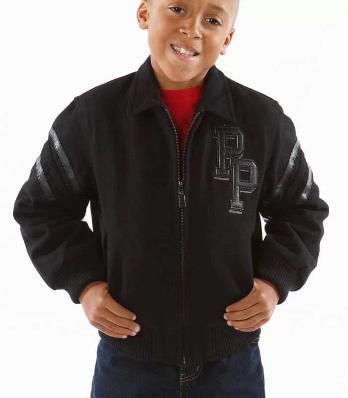 Pelle Pelle Kids Chicago Black Jacket view 2
