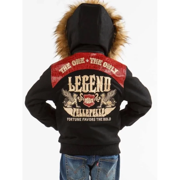 Pelle Pelle Best Kids The Only Black Hooded Jacket view 1