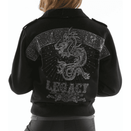 Pelle Pelle Dragon Black Wool Jacket | Women Jacket