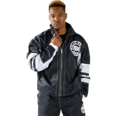 Pelle Pelle Men MB Jeans Nylon Tracksuit | Black Tracksuit