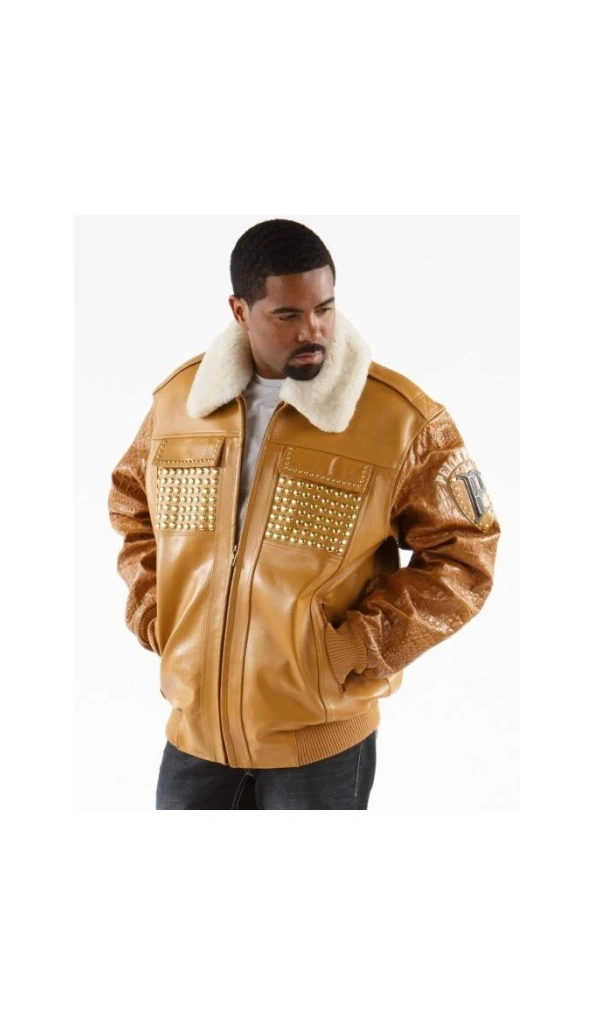 Pelle Pelle Mb Bomber Mustard Leather Jacket