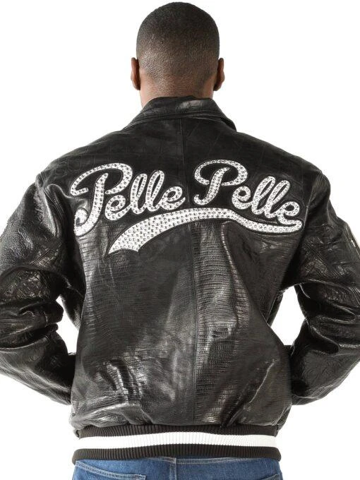 Pelle Pelle Black MB Varsity Leather Jacket | Men Jacket view 2