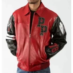 PELLE PELLE RENEGADES RED AND BLACK LEATHER JACKET