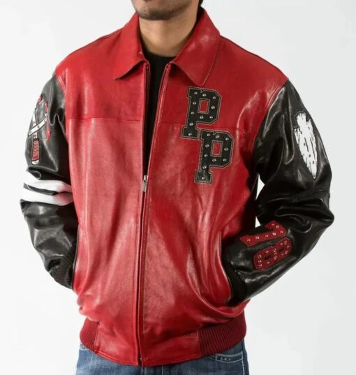 Pelle Pelle Chief Keef 1978 Leather Jacket | Red Jacket view 3