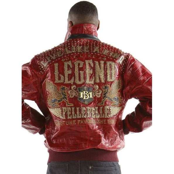 PELLE PELLE MEN RED CROCODILE JACKET