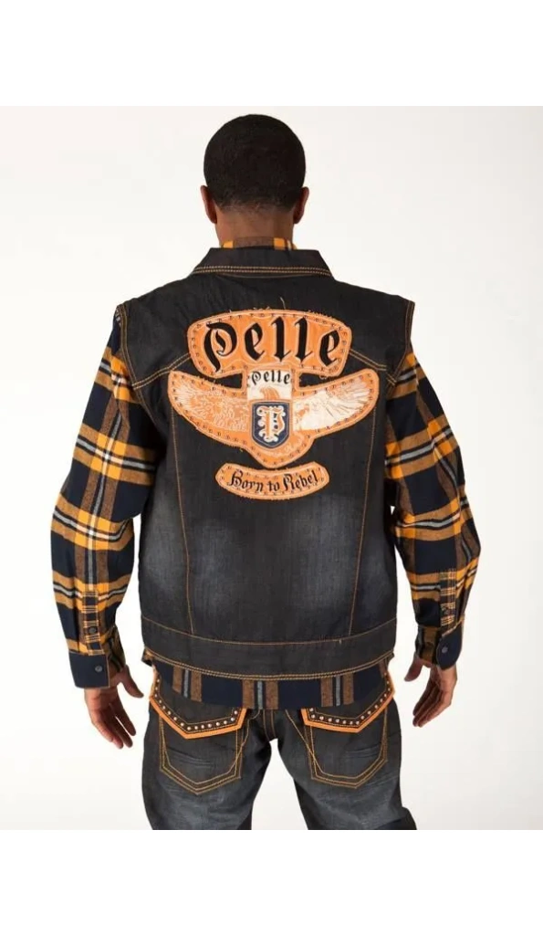 Pelle Pelle Black Born To Rebel Denim Vest