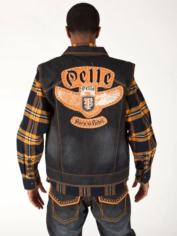 Pelle Pelle Black Born To Rebel Denim Vest view 2