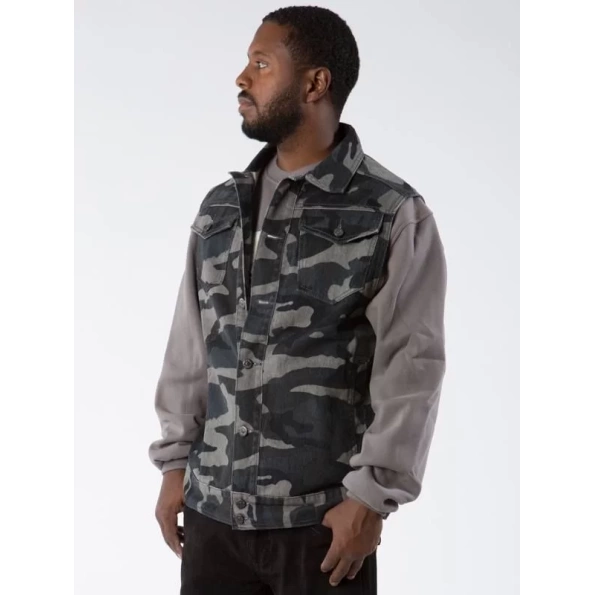 PELLE PELLE MENS CAMO DENIM JACKET