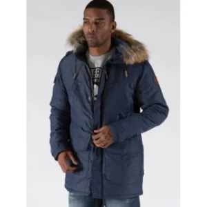 PELLE PELLE BLUE FUR LONG COAT view 1