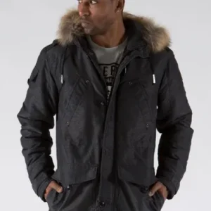 Pelle Pelle Black Fur Hooded Polyester Jacket