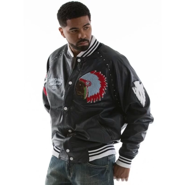 Pelle Pelle Men Chief Keef Varsity Jacket | Leather Jacket