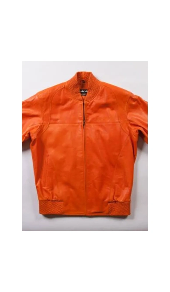 PELLE PELLE BOMBER ORANGE JACKET
