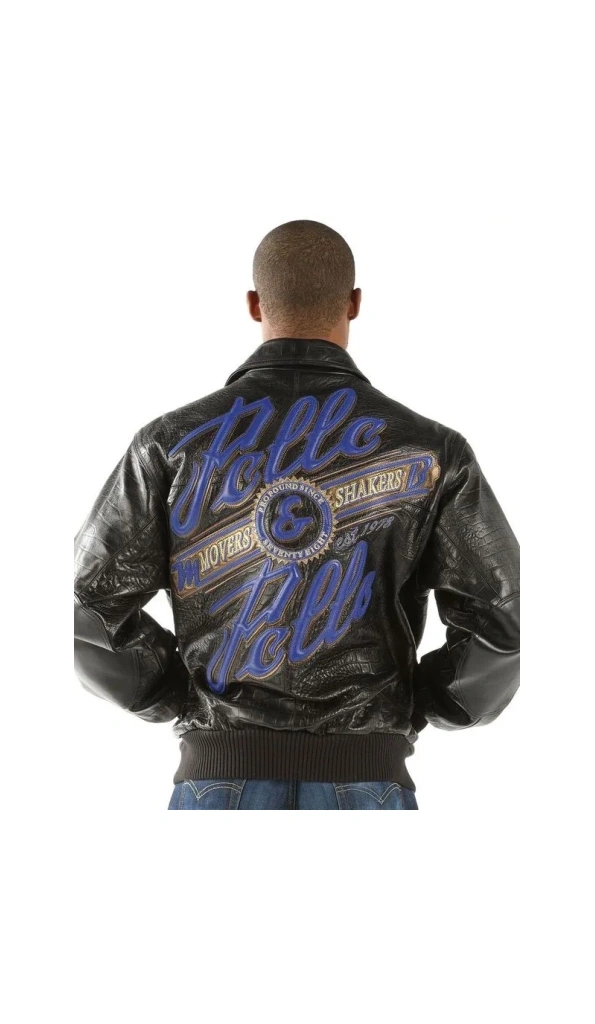 BLACK SHAKERS LEATHER JACKET BY PELLE PELLE