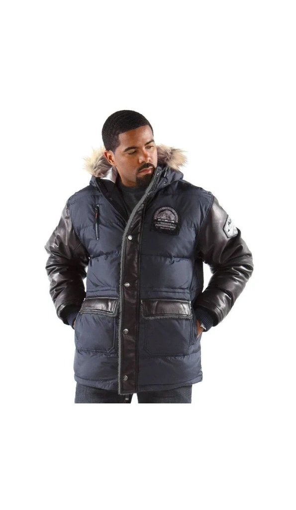 PELLE PELLE NAVY PUFFER LONG COAT
