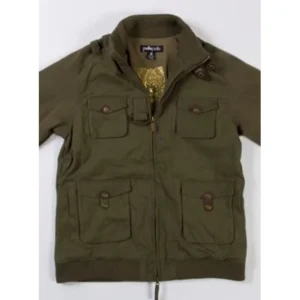 Bold Pelle Pelle Olive Cotton Flight Jacket