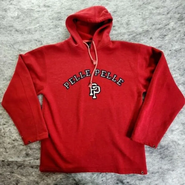 Pelle Pelle Red Pullover Wool Hoodie | Men & Women