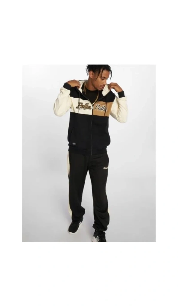 Bold Pelle Pelle Black Cotton Tracksuit