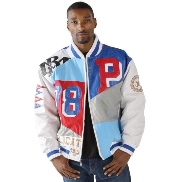PELLE PELLE WHITE AND BLUE JACKET