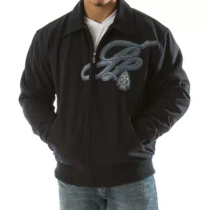 Exclusive Pelle Pelle Navy Blue Badged Royal Blazer Jacket view 2