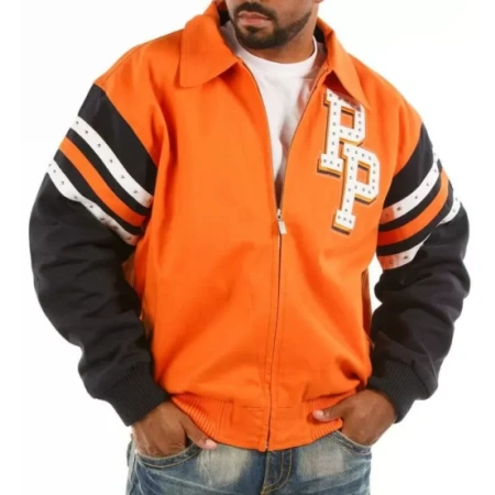Pelle Pelle Orange Black Chicago Tribute Windy Jacket view 2