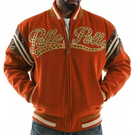 Pelle Pelle Orange Wool Jacket view 2