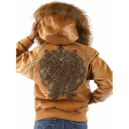 Pelle Pelle Ornate Heart MB Leather Jacket | Fur Hood Jacket view 2