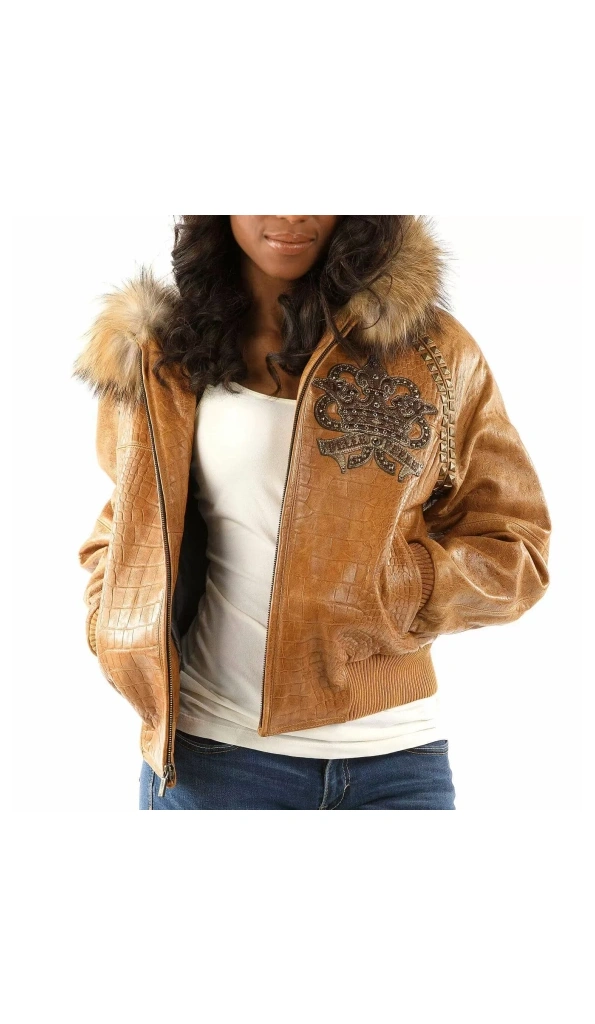Pelle Pelle Ornate Heart MB Leather Jacket | Fur Hood Jacket