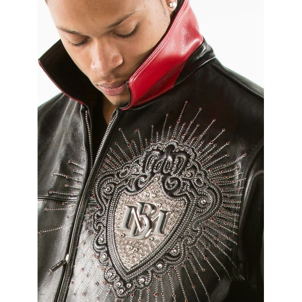 PELLE PELLE DIAMONDS BLACK LEATHER JACKET view 4