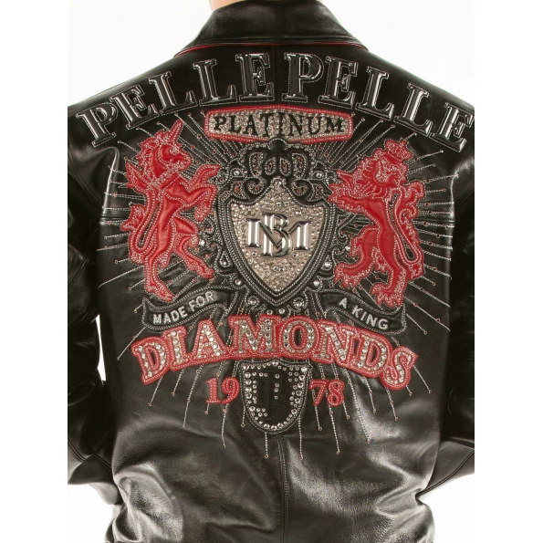 PELLE PELLE DIAMONDS BLACK LEATHER JACKET view 3