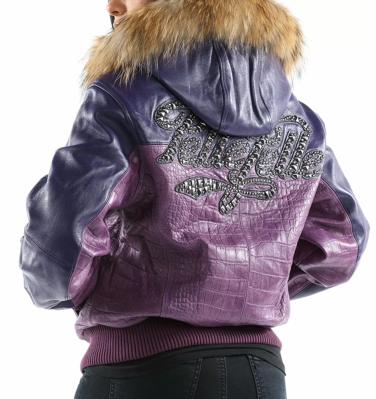 Exclusive Pelle Pelle Purple Hooded Leather Jacket