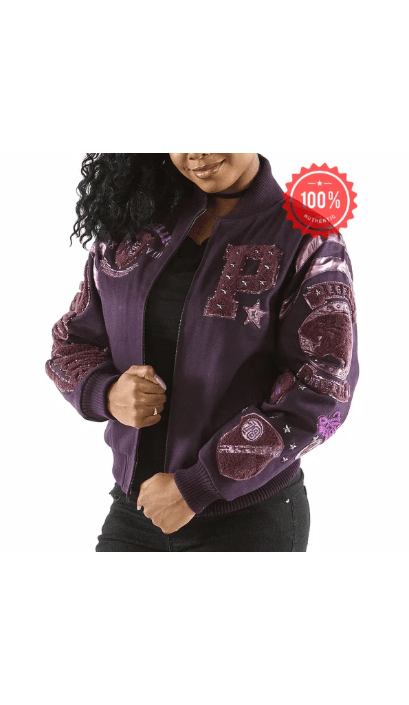 Pelle Pelle Purple Varsity Jacket