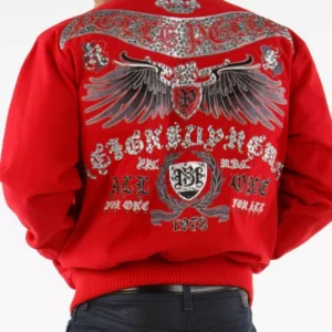 Pelle Pelle Red Studded Wool Jacket view 2