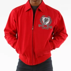 Pelle Pelle Red Studded Wool Jacket view 2
