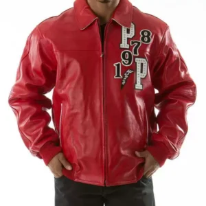 Bold Pelle Pelle Red Fighting Tiger Leather Jacket view 2