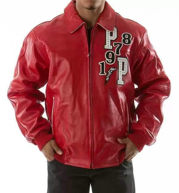Bold Pelle Pelle Red Fighting Tiger Leather Jacket view 2
