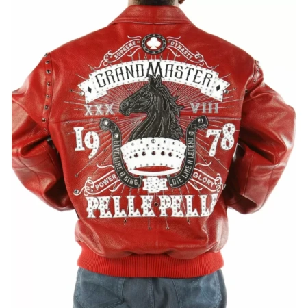 Pelle Pelle Red Grand Master | Studded Leather Jacket view 2