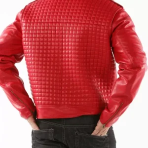 Red Pelle Pelle Biker Leather Jacket view 2