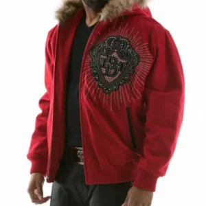 Bold Pelle Pelle Red Platinum King Fur Hood Jacket view 2