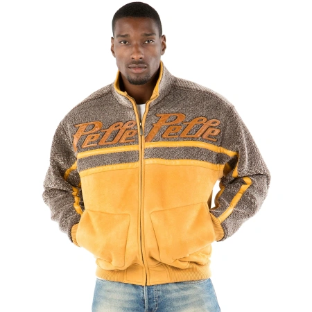 Pelle Pelle Men Yellow Fur Wool Jacket view 2