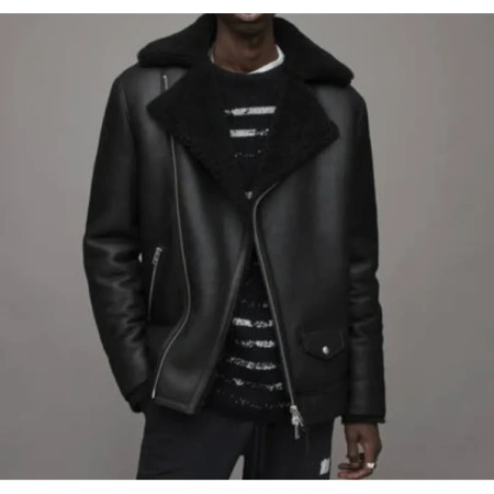 Pelle Pelle Men Shearling Leather Jacket | Fur Collar